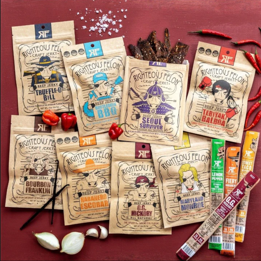 Righteous Felon wholesale craft jerky and biltong for retailers
